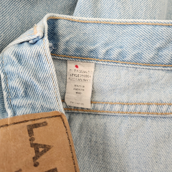 Vintage 90s LA Blues Light Wash High Waisted Straight Leg Jeans 6 - Picture 7 of 9